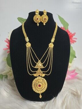 Bollywood Desi Indian Pakistani necklace earrings set